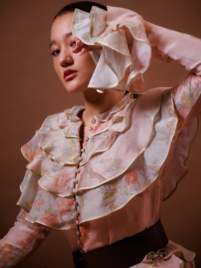 Rosewater Printed Ruffle Midi 2