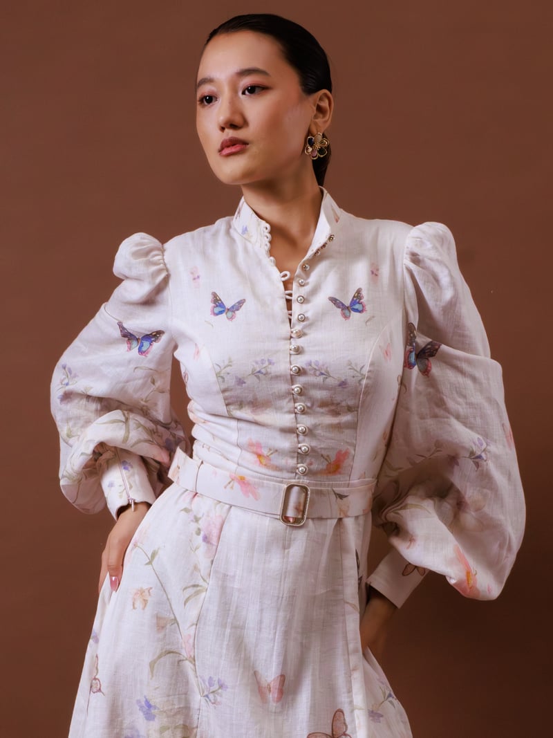Rosewater Printed Midi 3