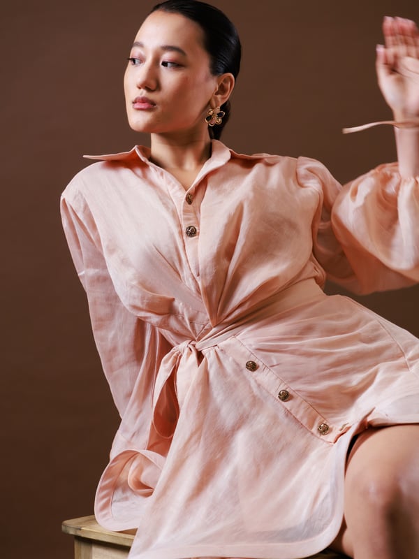 Rosewater Tie-Waist Mini 5