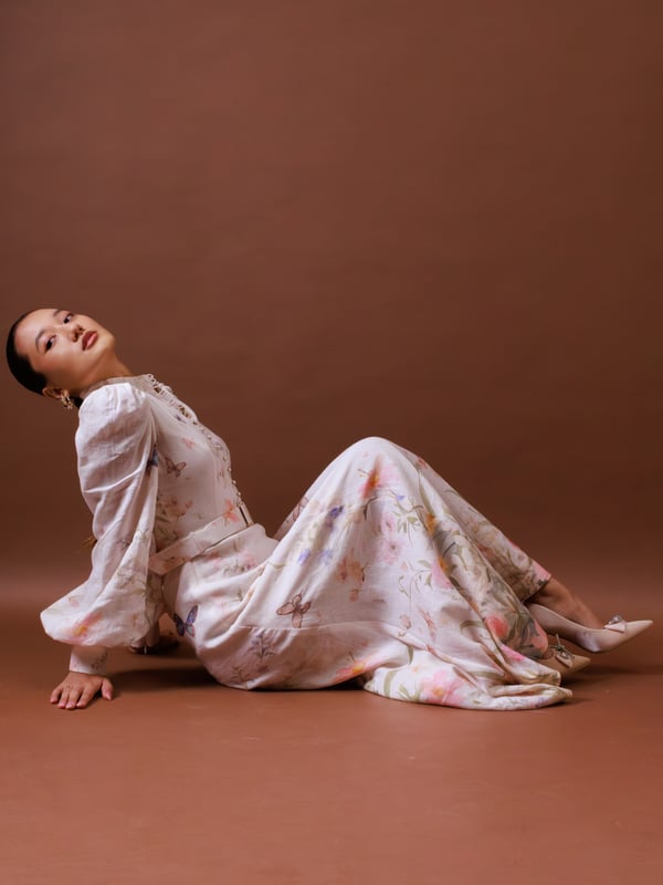 Rosewater Printed Midi 4