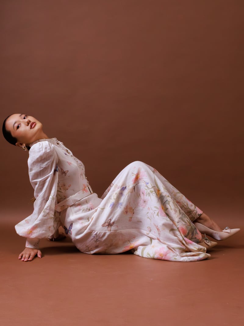 Rosewater Printed Midi 4