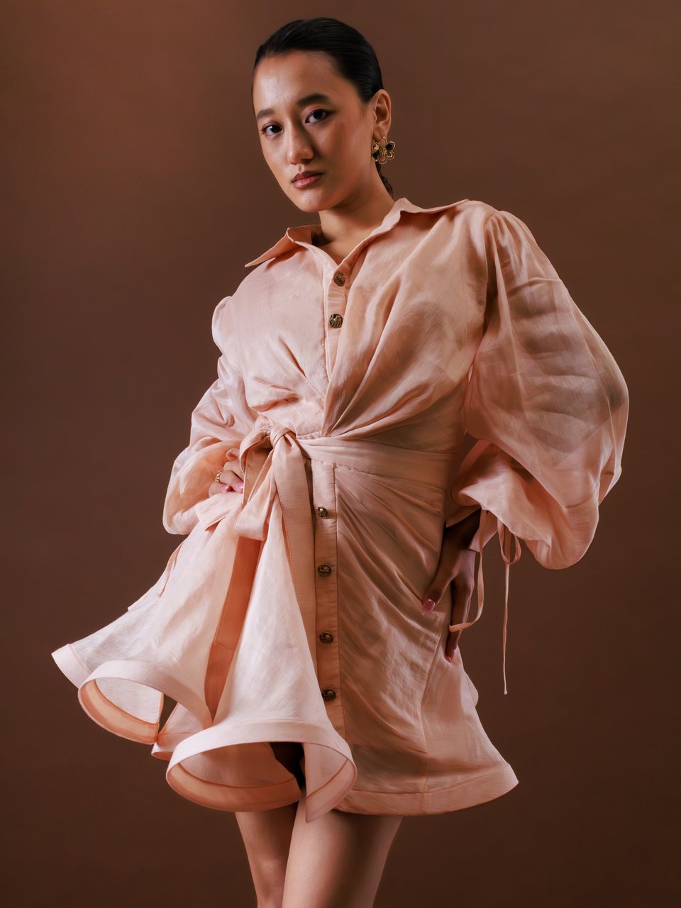 Rosewater Tie-Waist Mini