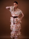 Rosewater Printed Ruffle Midi 1