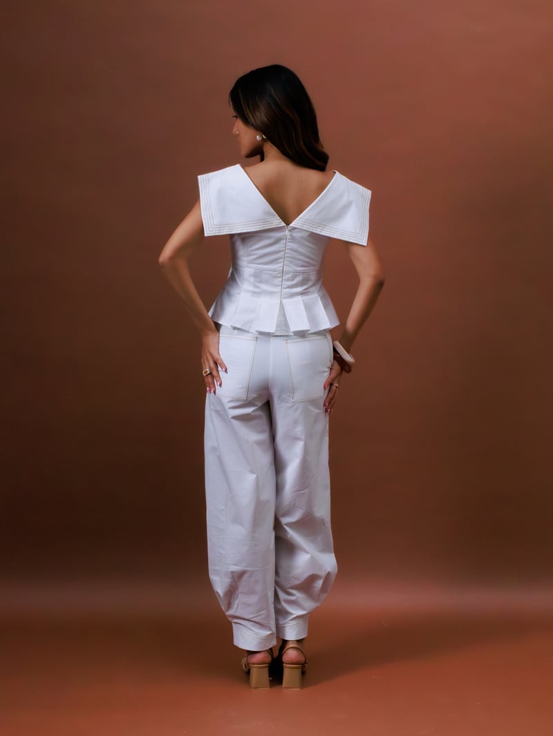 White Sailor Co-ord Set 2