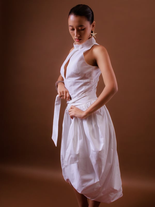 White Tie-Waist Jumpsuit 4