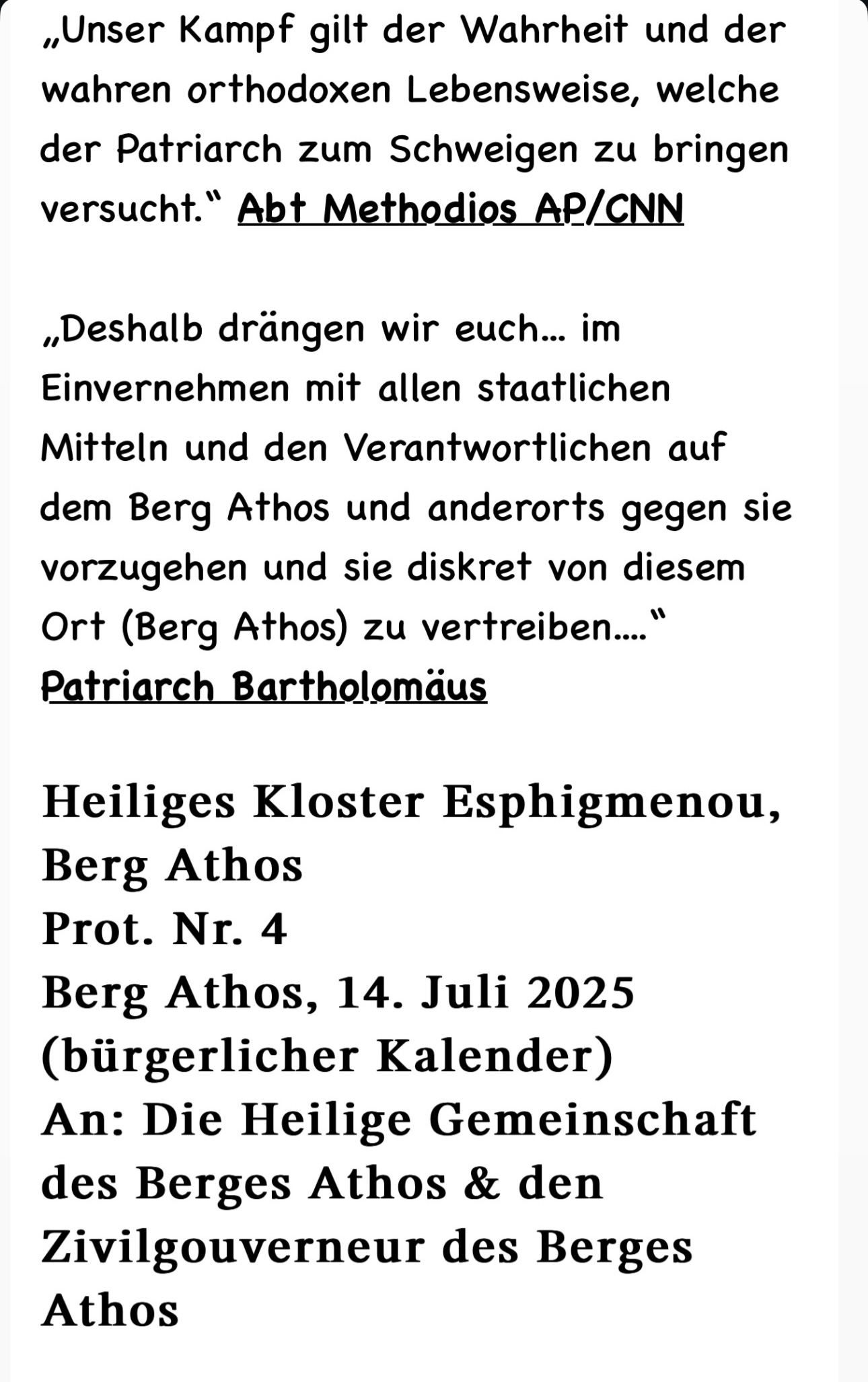 Brief Seite I