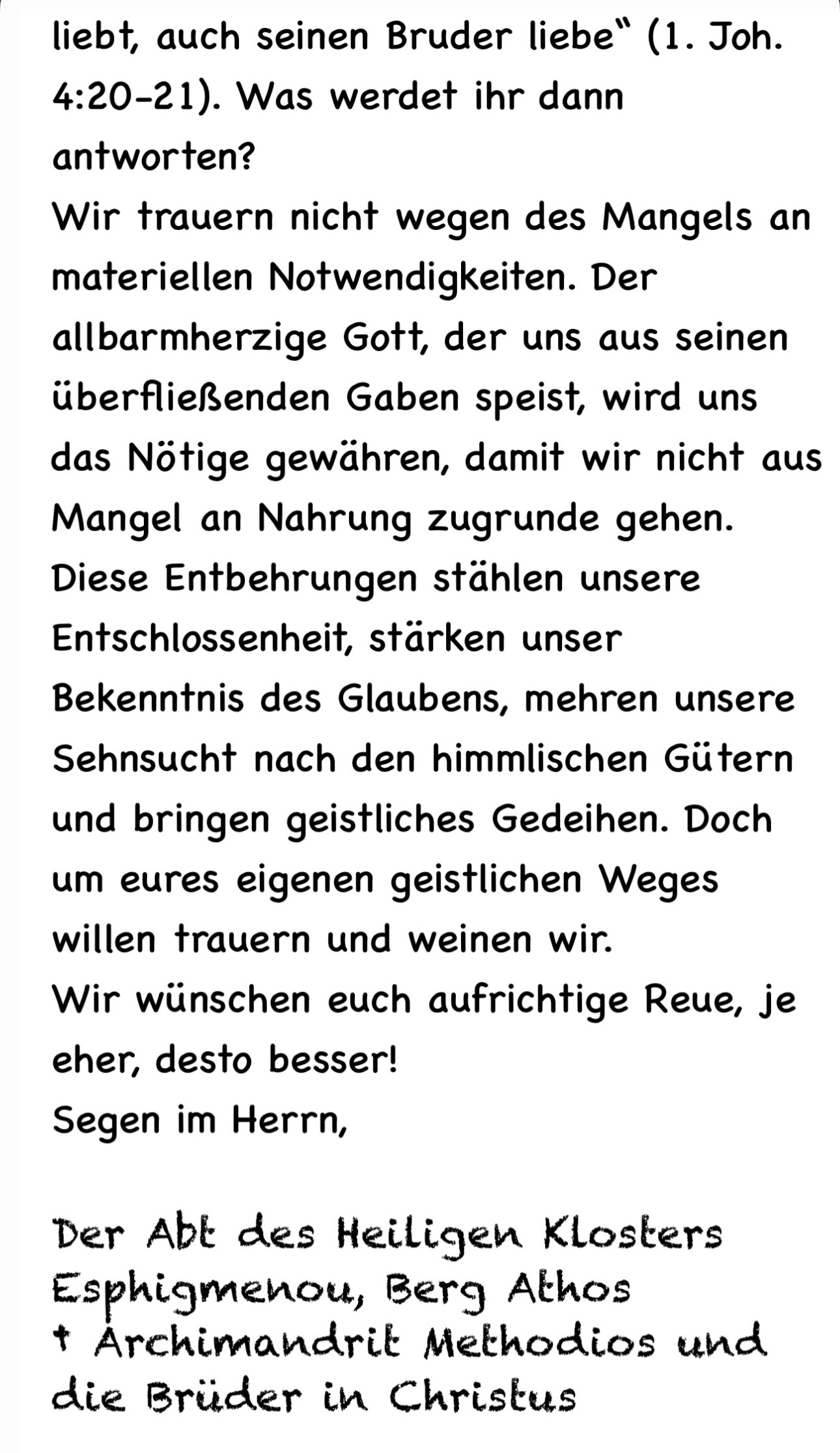 Brief Seite VII