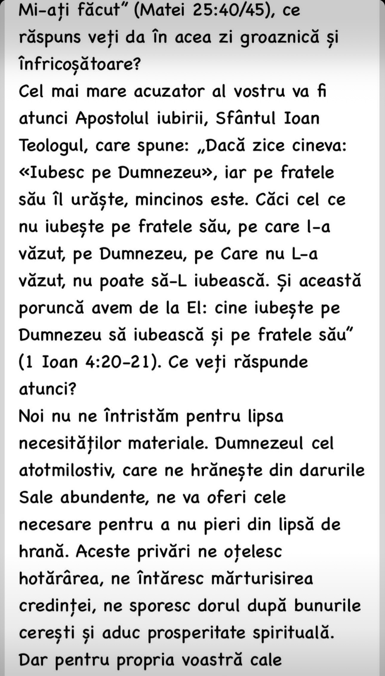 Scrisoare pagina VI