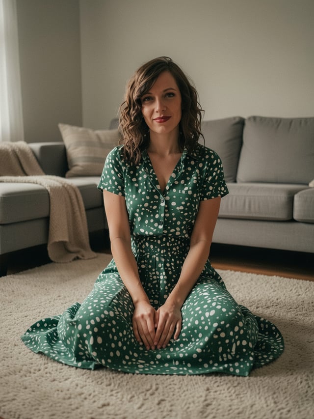 Soft mornings, calm corners, and a little green dress energy. ✨