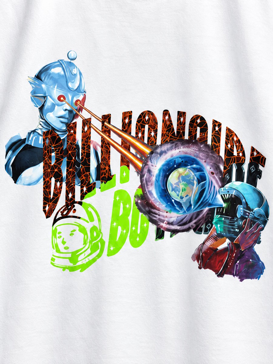 Billionaire Boys Club White Tee detalle superior