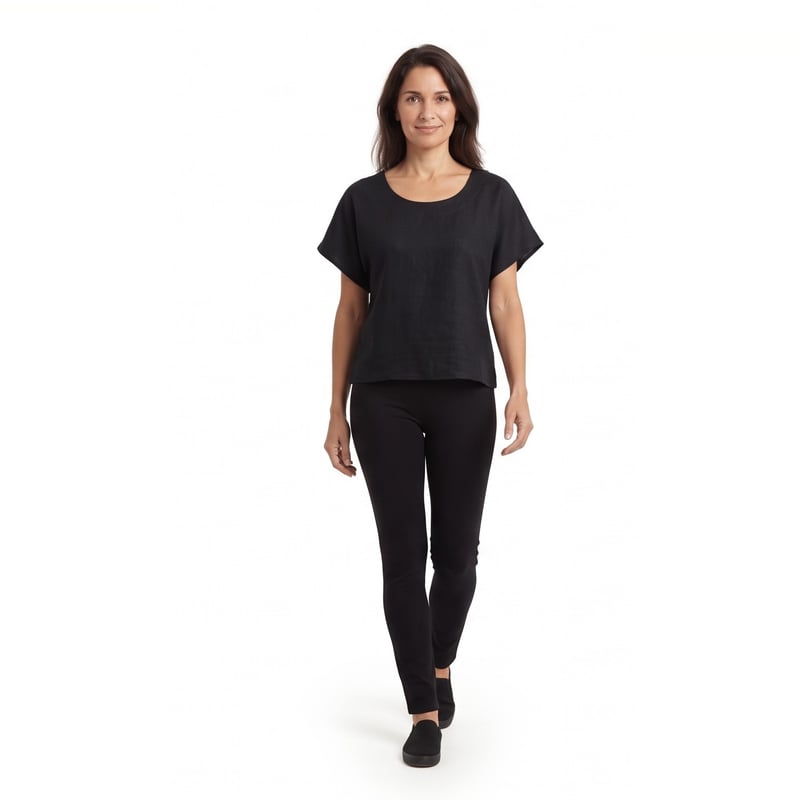 Blusa Manga Caída Lino Viscosa