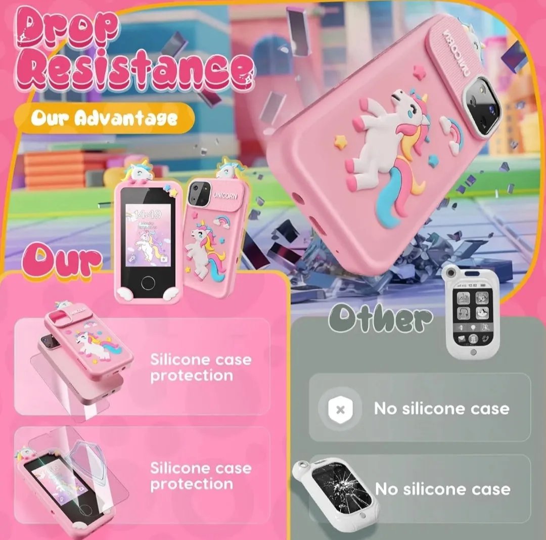 Teléfono Inteligente de Juguete para Niños – Cámara HD, Juegos Educativos y Aprendizaje Interactivo