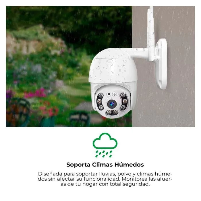 Cámara de Seguridad WiFi Exterior 1080P | Visión Nocturna, Detección de Movimiento y Conectividad Inalámbrica