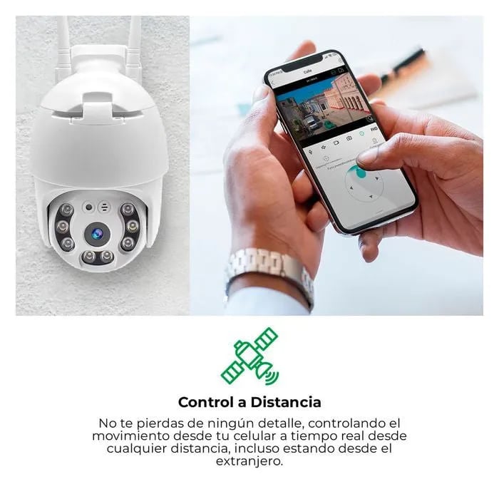 Cámara de Seguridad WiFi Exterior 1080P | Visión Nocturna, Detección de Movimiento y Conectividad Inalámbrica