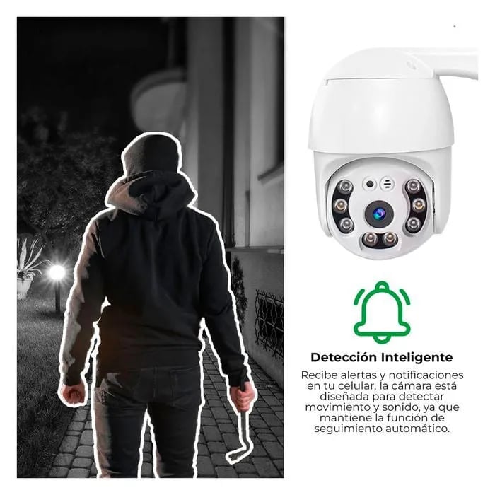 Cámara de Seguridad WiFi Exterior 1080P | Visión Nocturna, Detección de Movimiento y Conectividad Inalámbrica