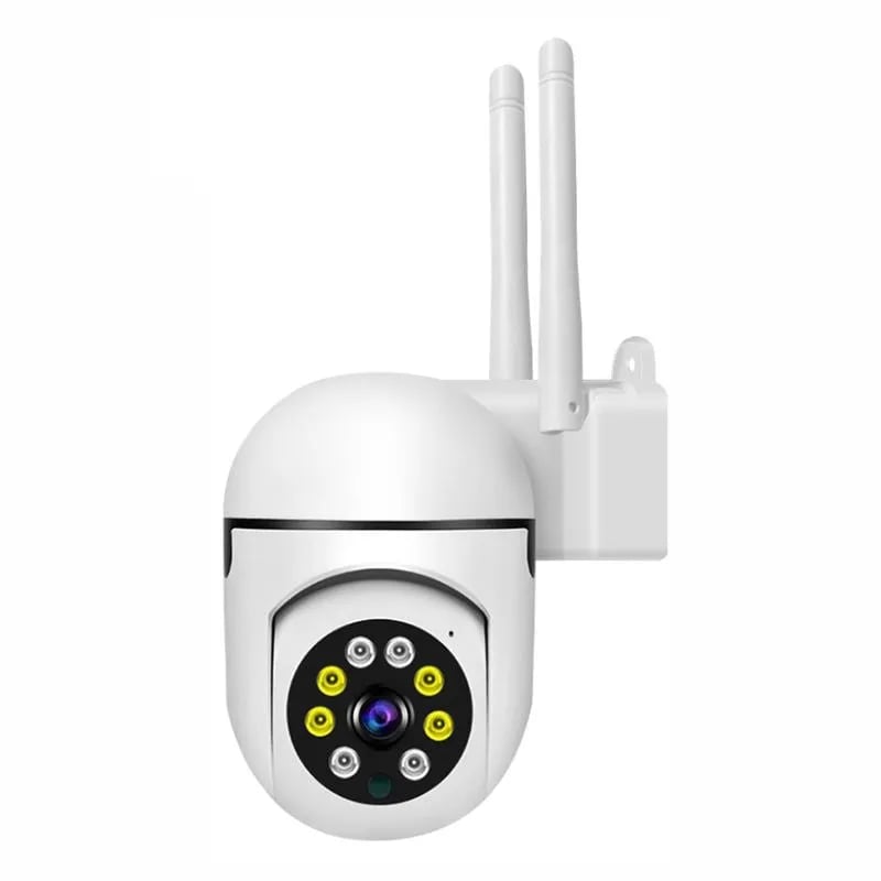 Cámara de seguridad inteligente Wi-Fi | Visión Nocturna a Color, Audio Bidireccional y Seguimiento de Movimiento PTZ