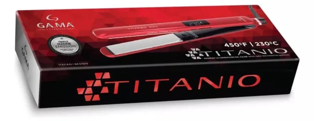Plancha Digital GAMA Red Ozono Titanio