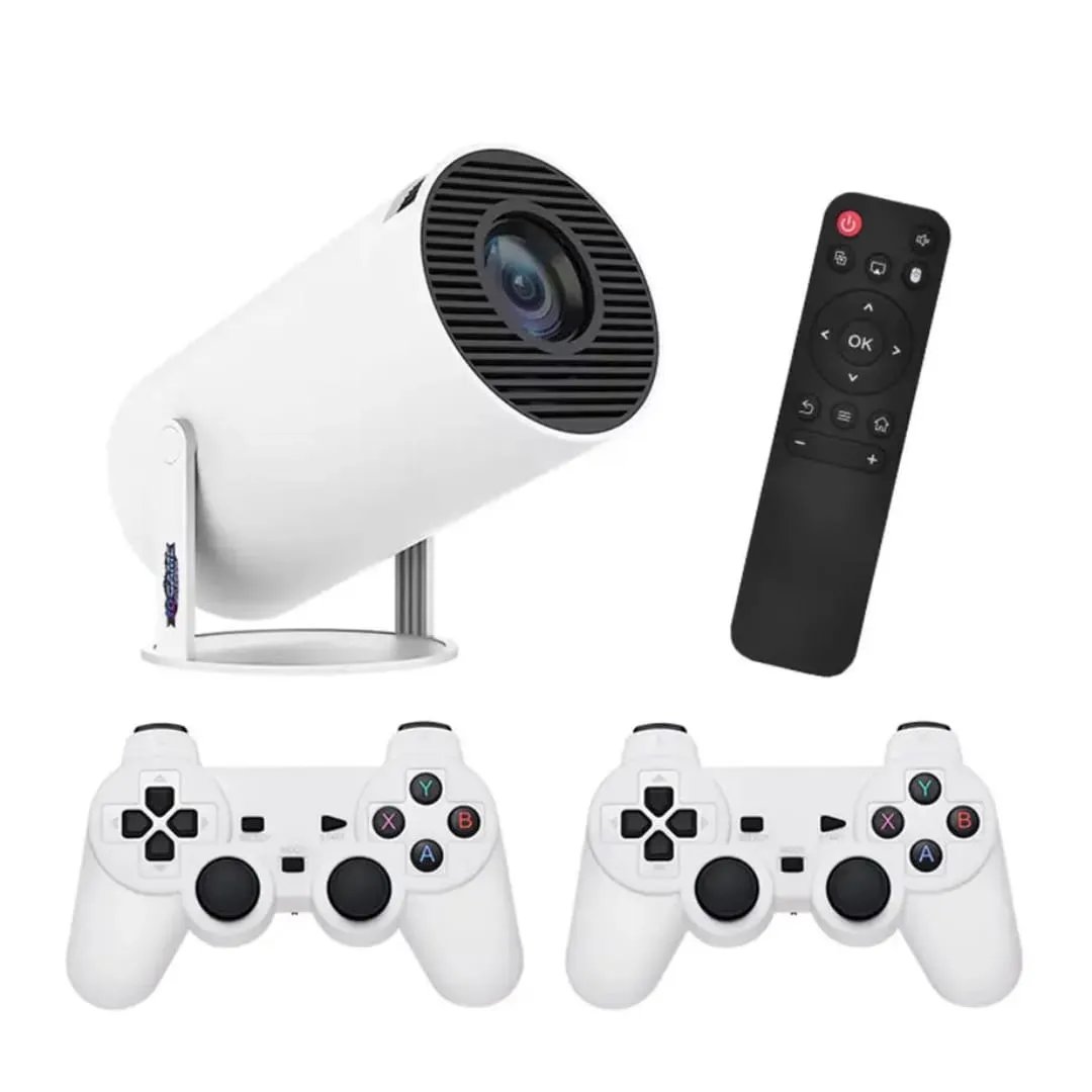Proyector X10 PLUS – Cine y Consola Retro con Juegos + 2 Mandos Inalámbricos | HD y Portátil