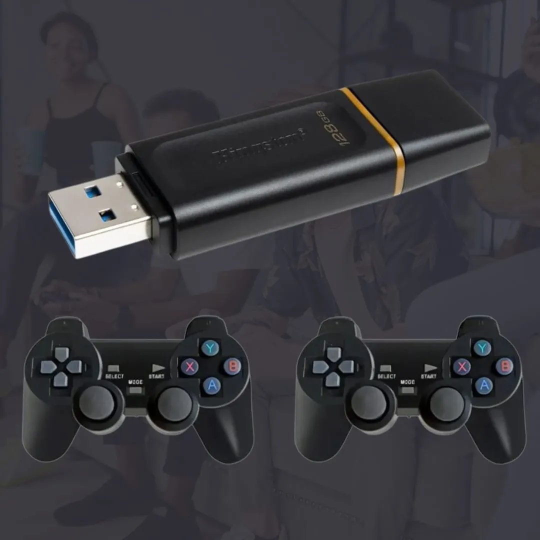 Pendrive Retro Gamer 128GB con +40.000 Juegos – Emuladores PSP, PS1, N64, Dreamcast y más