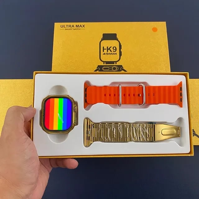Smartwatch HK9 Ultra Max Serie 9 con dos Mallas | Llamadas, Salud y Notificaciones Inteligentes