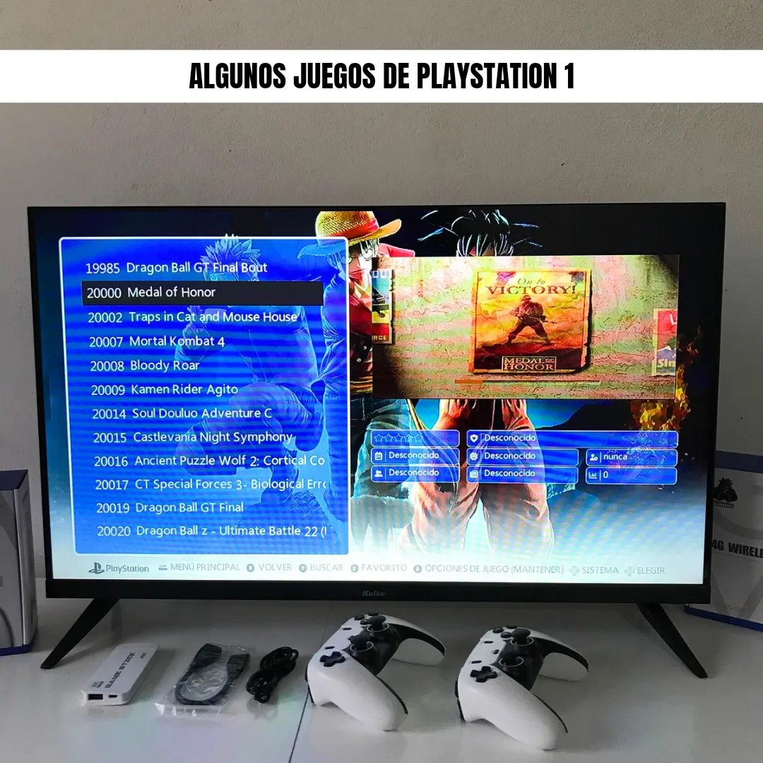 Game Stick M15 PRO – Consola de Videojuegos Retro +21.000 Juegos con Mandos Tipo PS5