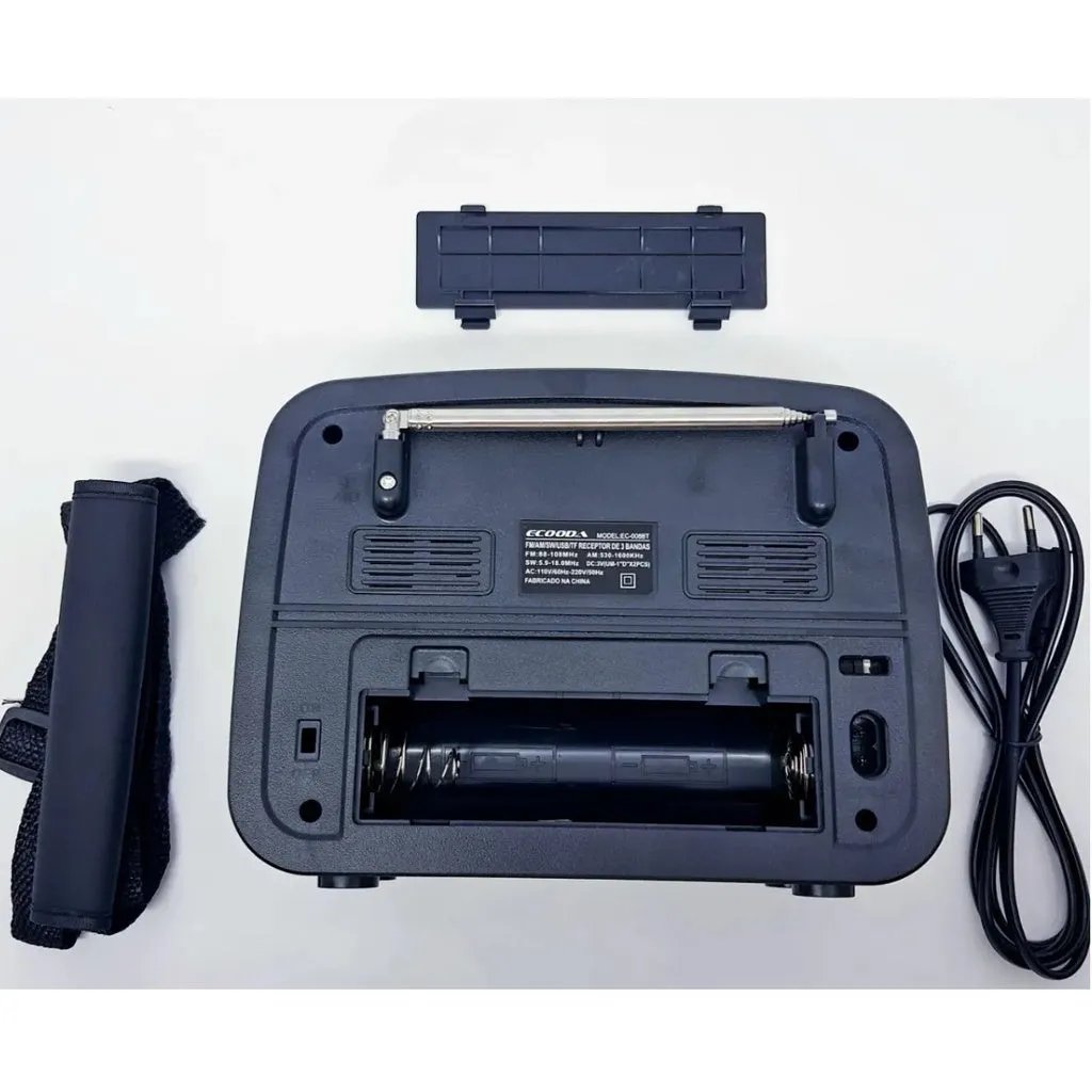 Radio retro Ec008 Am/Fm Usb, Bluetooth