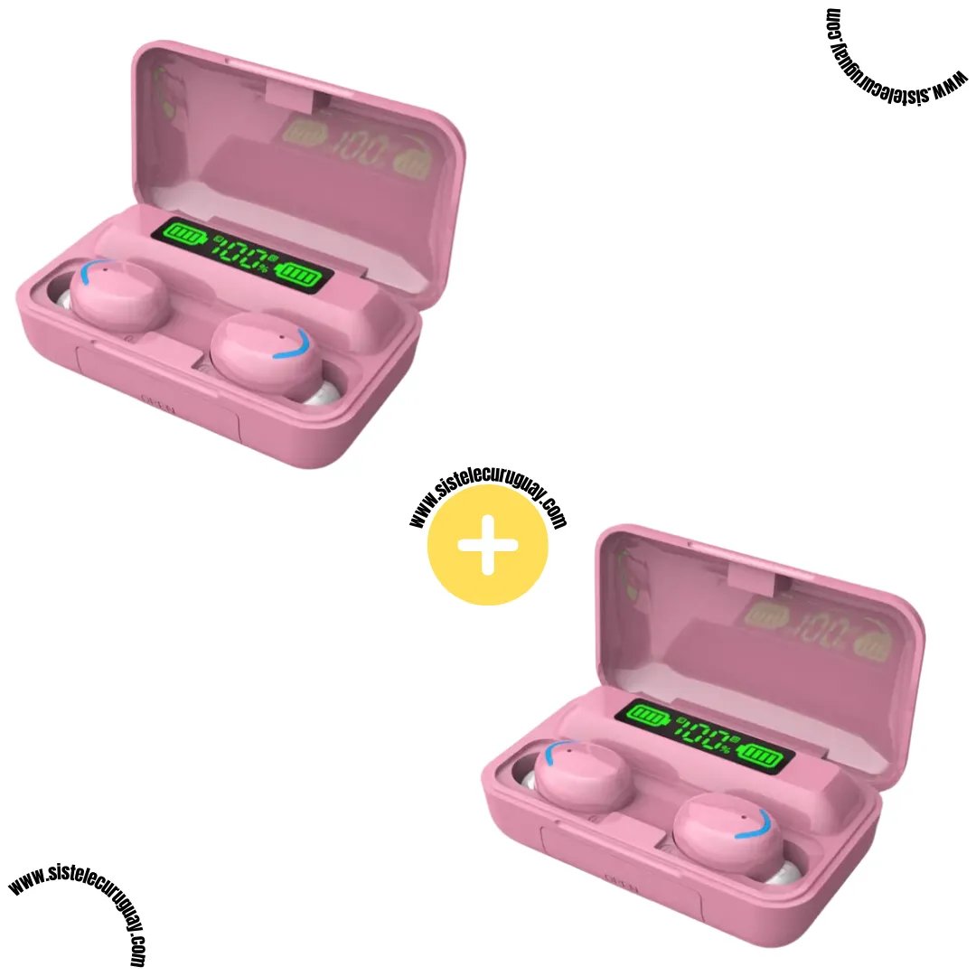 2 Auriculares Inalámbricos F9 con Caja Power Bank, Pantalla LED y Batería de Larga Duración | Bluetooth 5.0