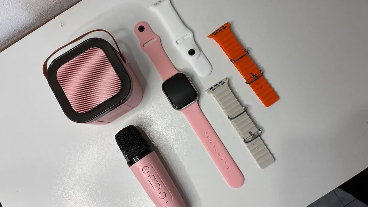 Combo Smartwatch + Micrófono Karaoke + 4 correas intercambiables