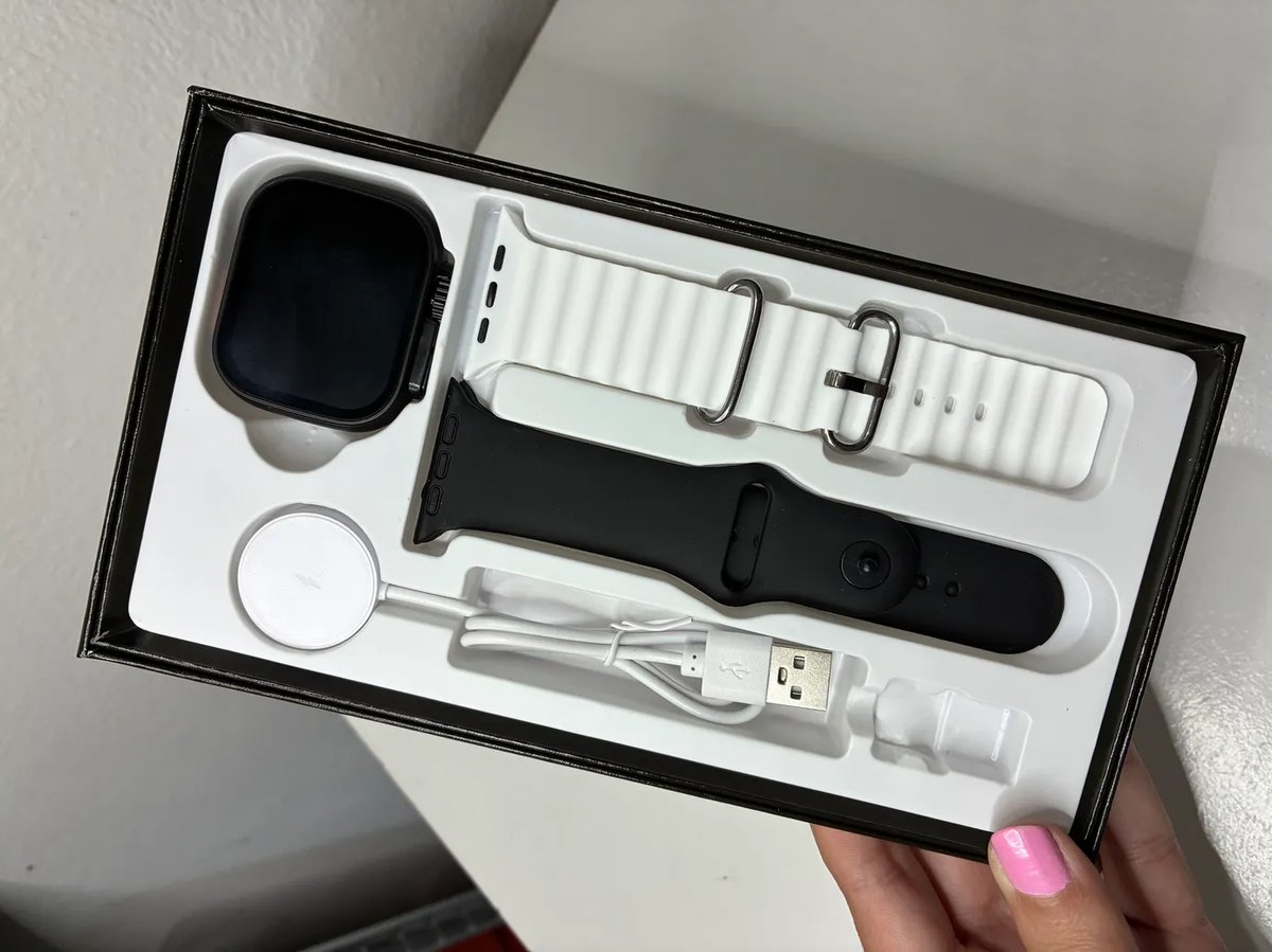 Cofre de Smartwatch Ultra 3, amoled con 2 mallas