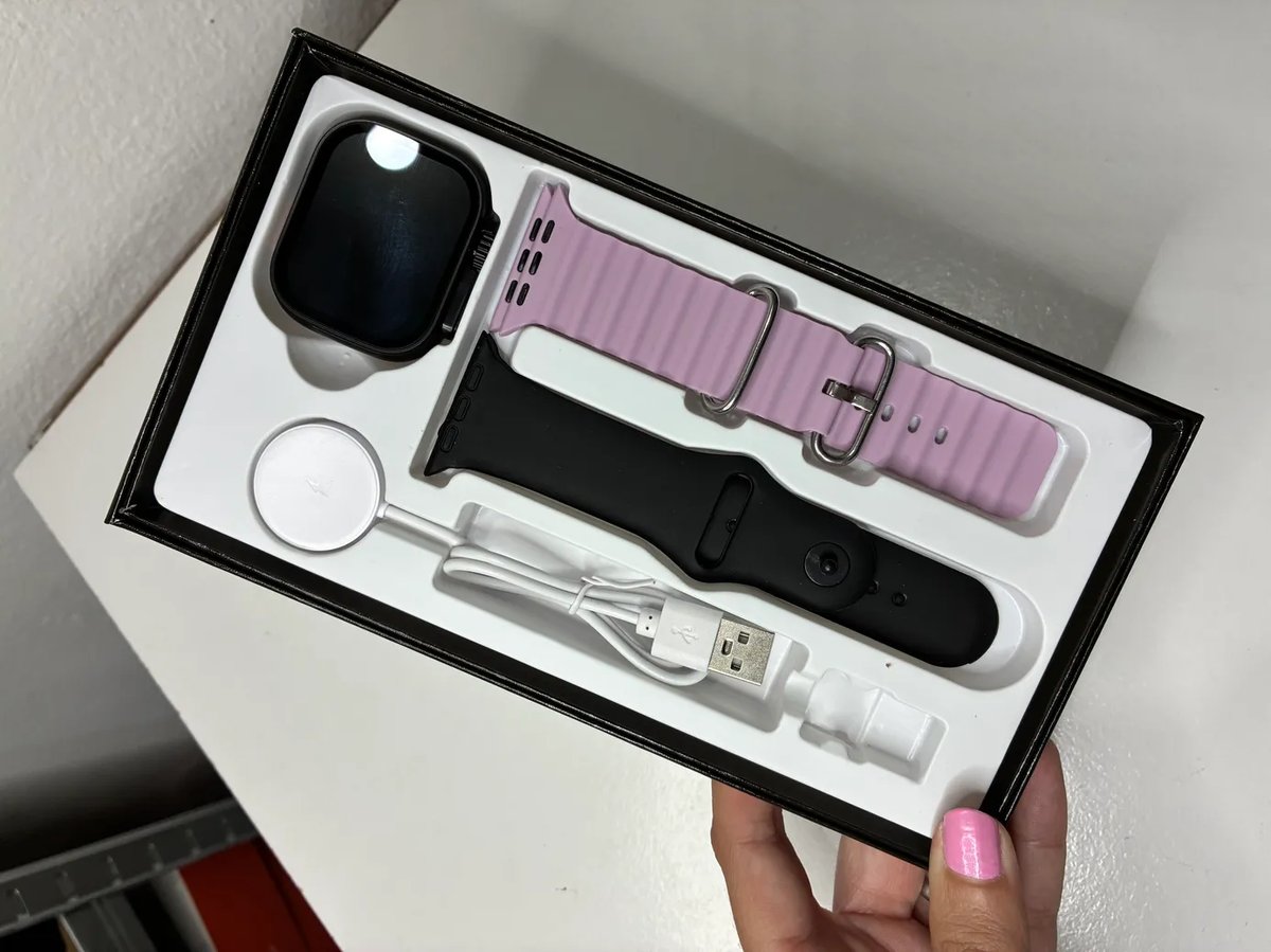 Cofre de Smartwatch Ultra 3, amoled con 2 mallas