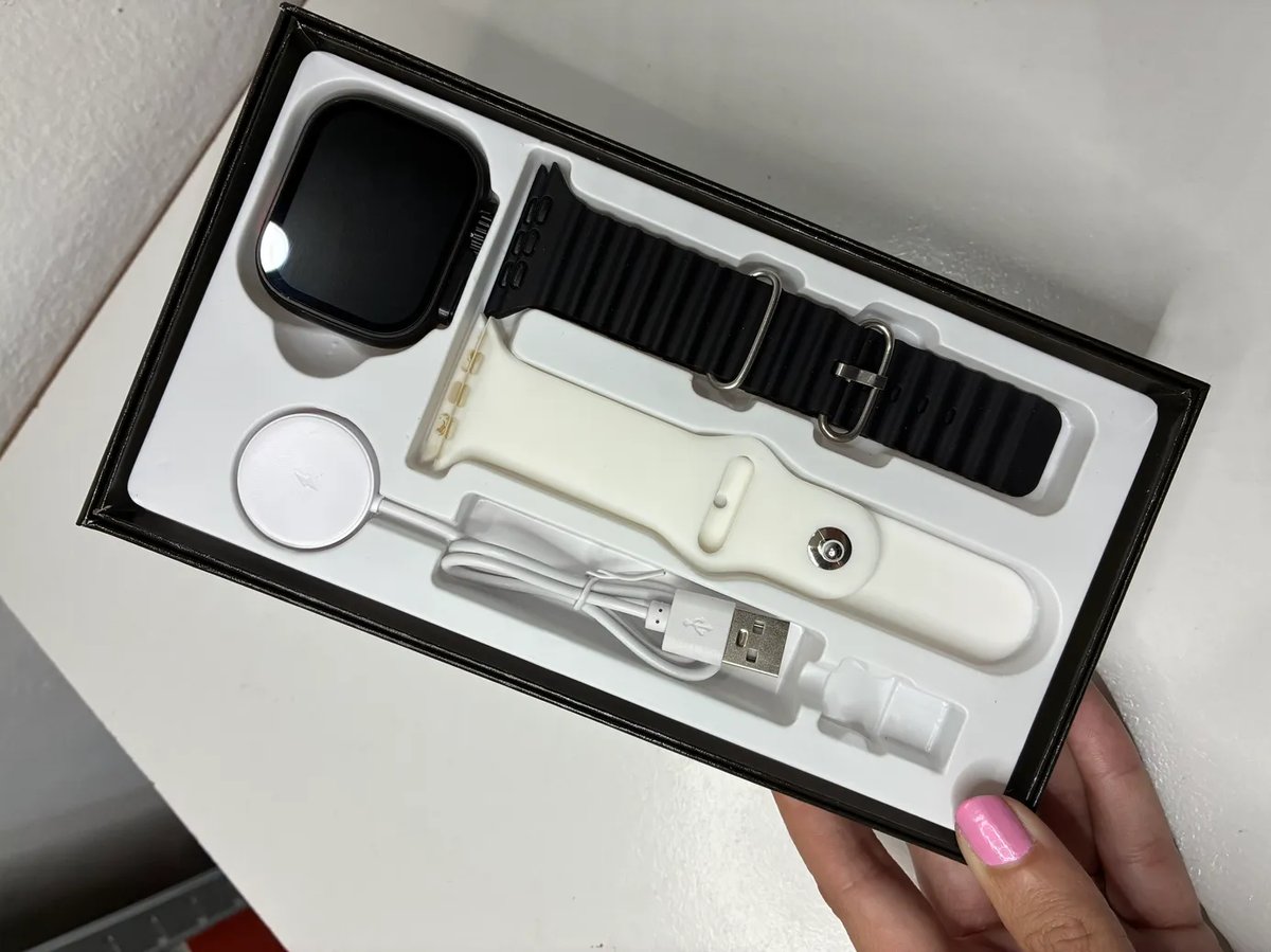 Cofre de Smartwatch Ultra 3, amoled con 2 mallas