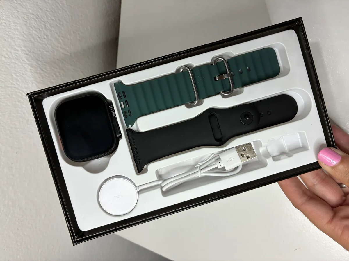 Cofre de Smartwatch Ultra 3, amoled con 2 mallas