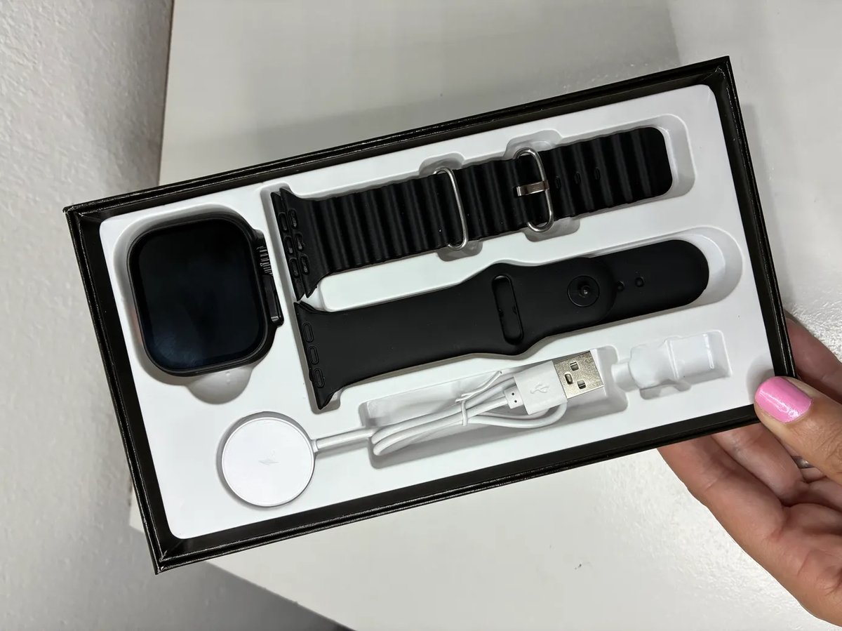 Cofre de Smartwatch Ultra 3, amoled con 2 mallas