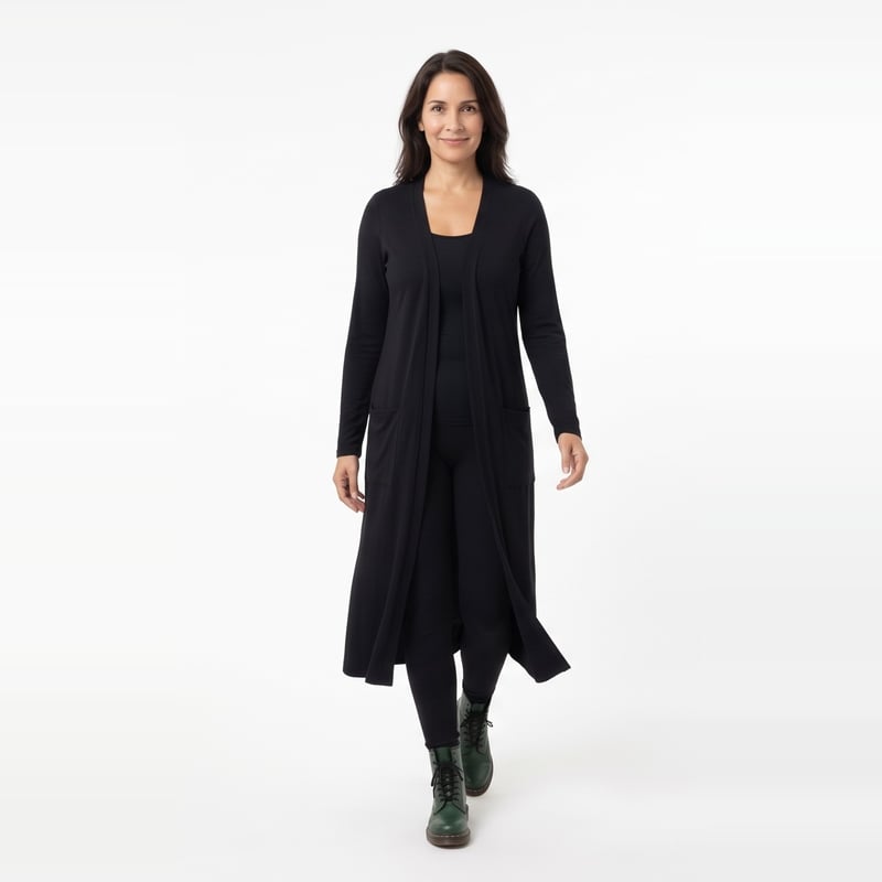 Saco Maxi Con Bolsillos Lanilla