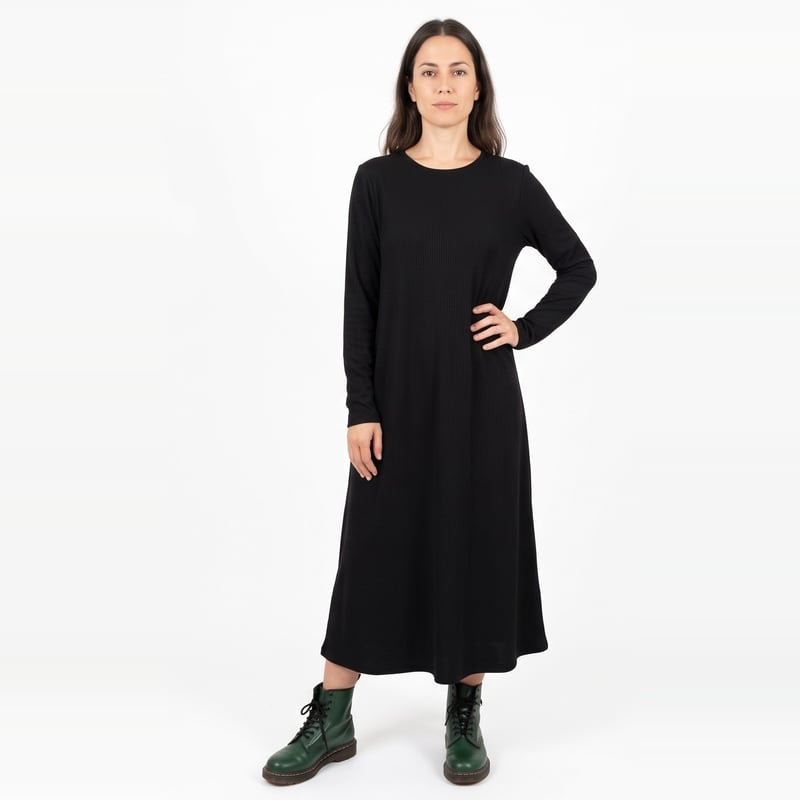 Vestido Manga Larga Maxi Suelto Morley