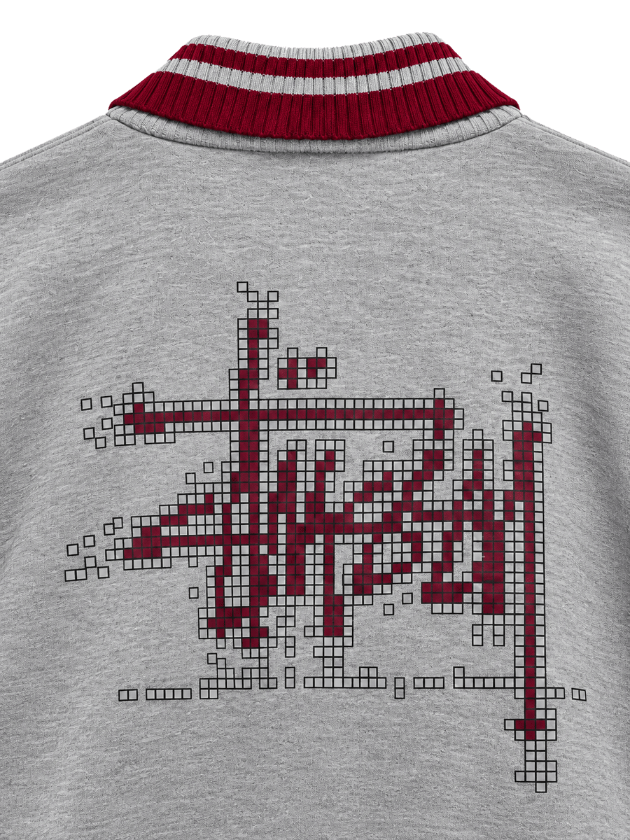 Turtleneck Stussy Grey detalle superior