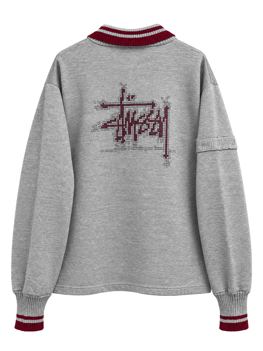 Turtleneck Stussy Grey vista posterior