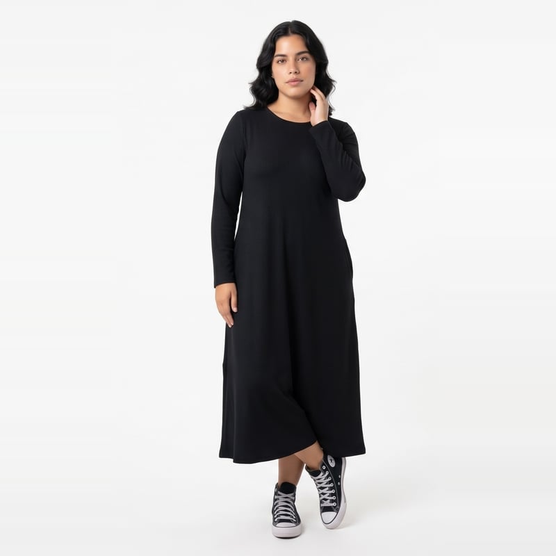 Vestido Maxi Suelto Con Bolsillos Morley