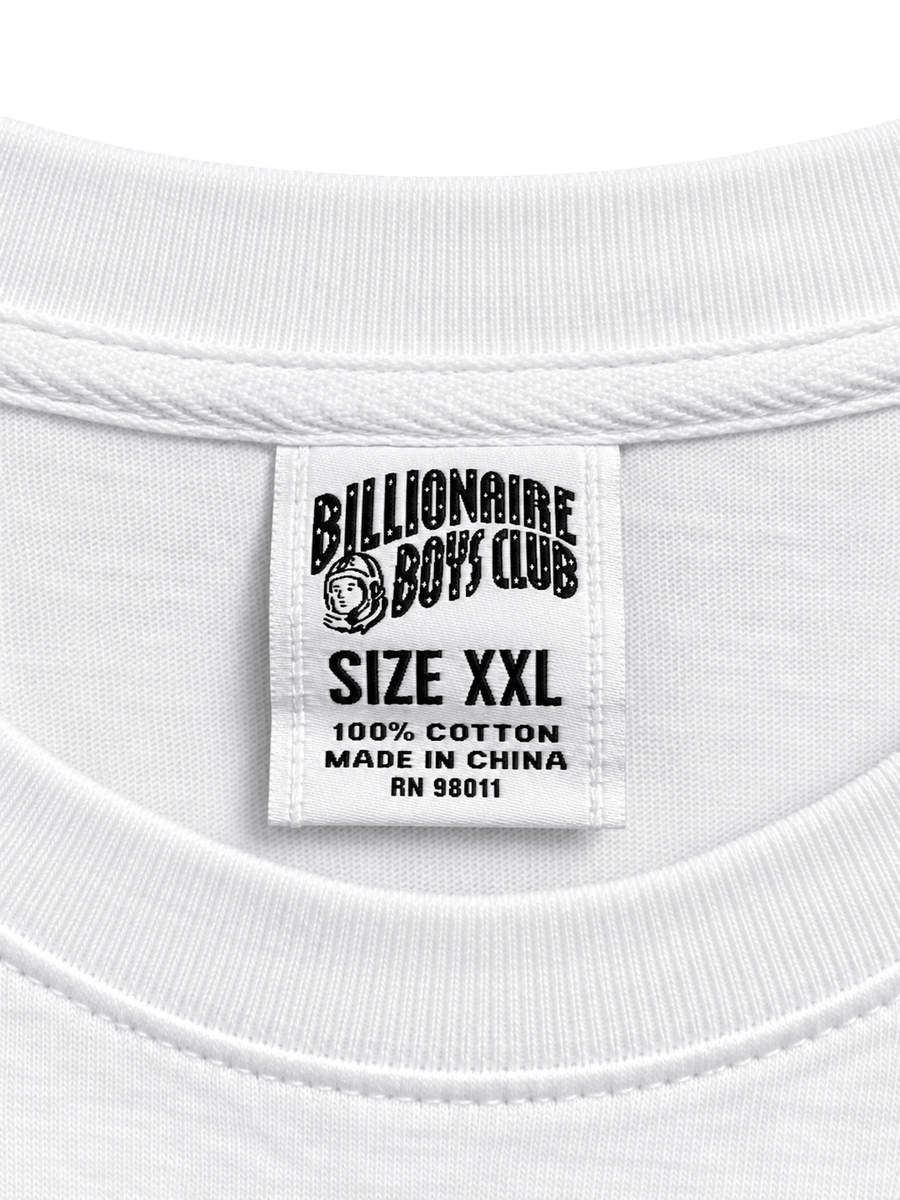Billionaire Boys Club White Tee detalle de la prenda