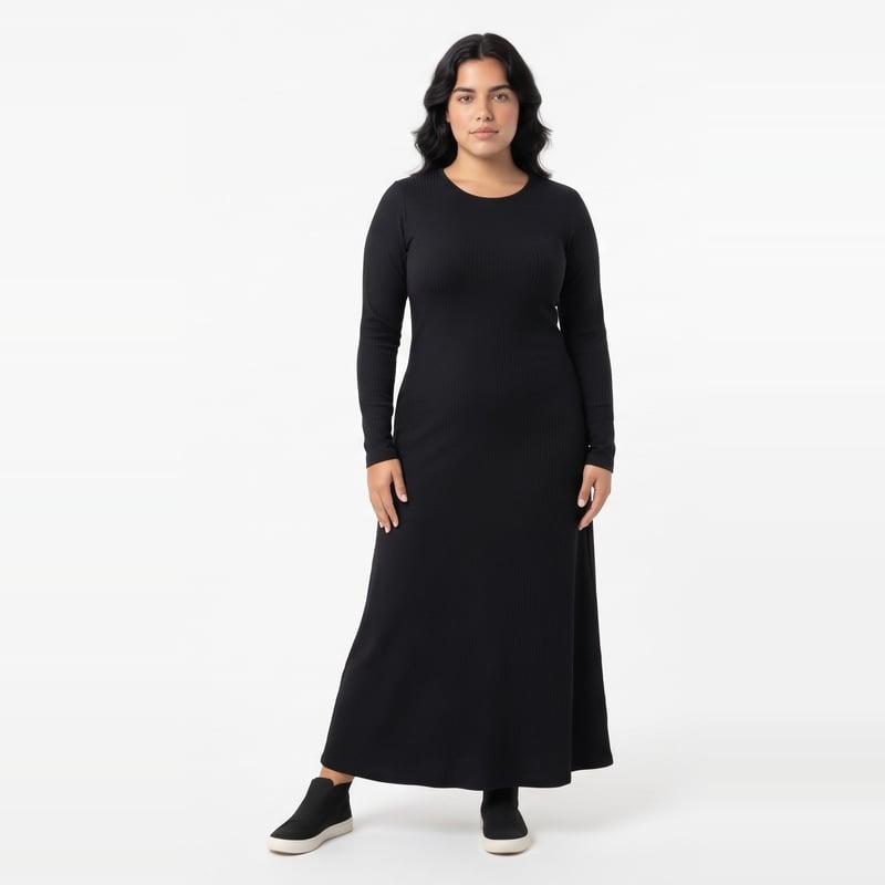 Vestido Manga Larga Maxi Morley Lanilla