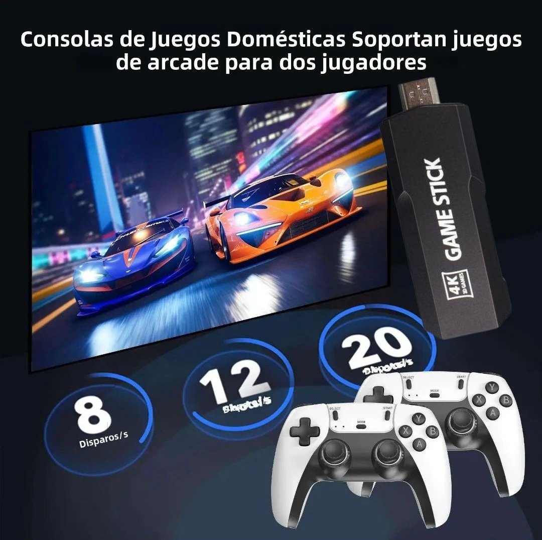 Game Stick X2 PLUS MAX con +55.000 Juegos, 40 Emuladores y microSD con 100 Juegos de PSP todos similares a PS2