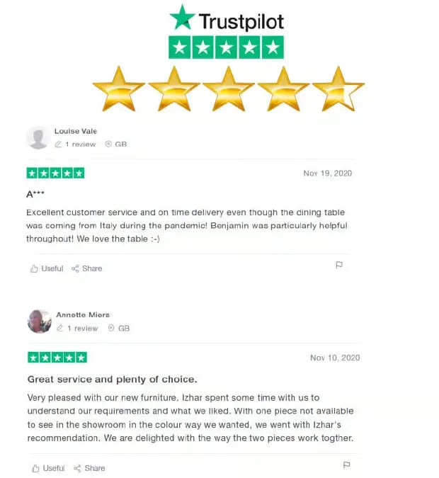 Customer Praising FCI London's Professionalism By Trustpilot