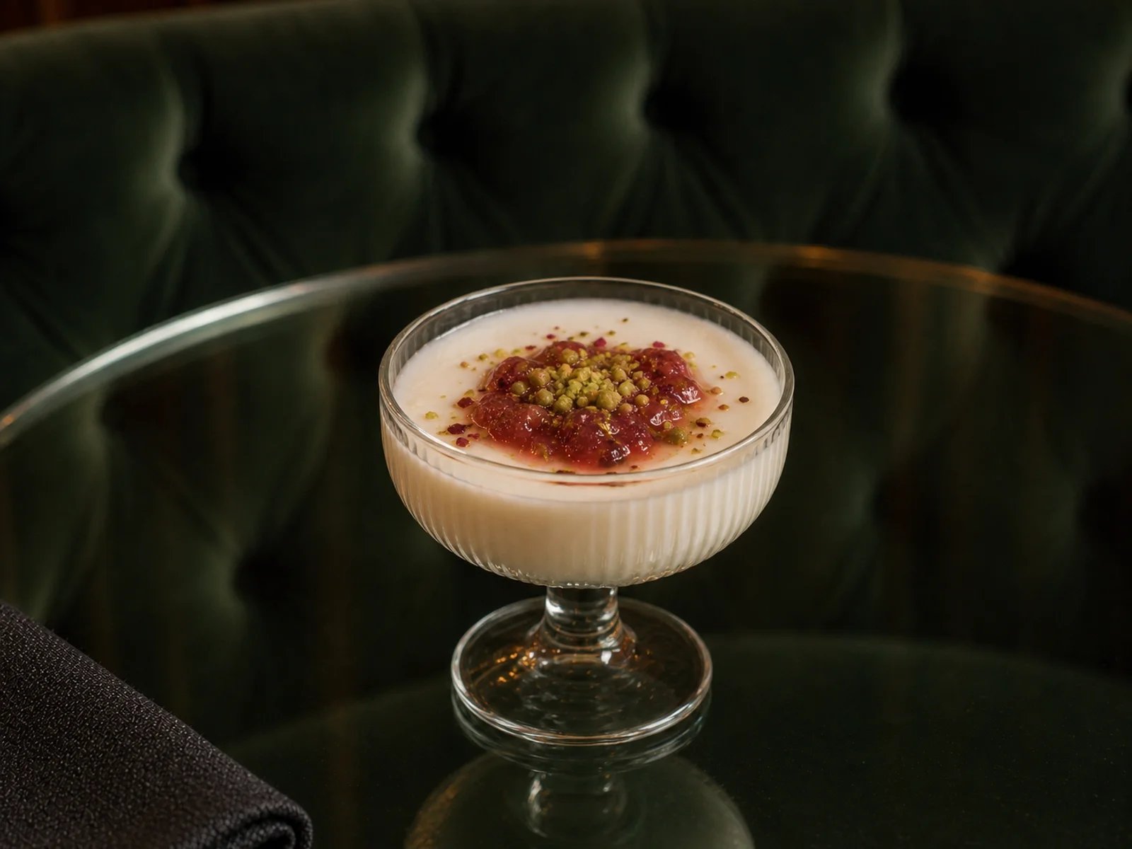 Milk Pudding with Rose Jam