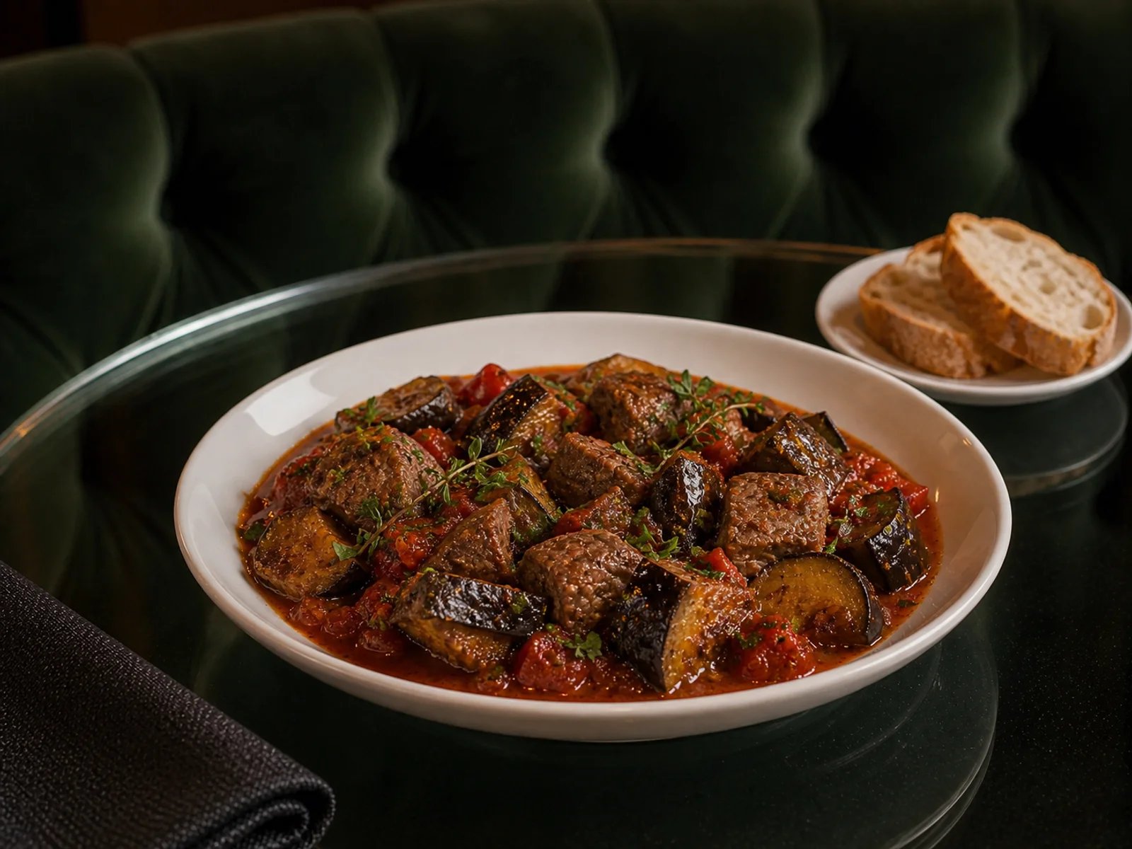 Baked Eggplant with Thyme and Beef