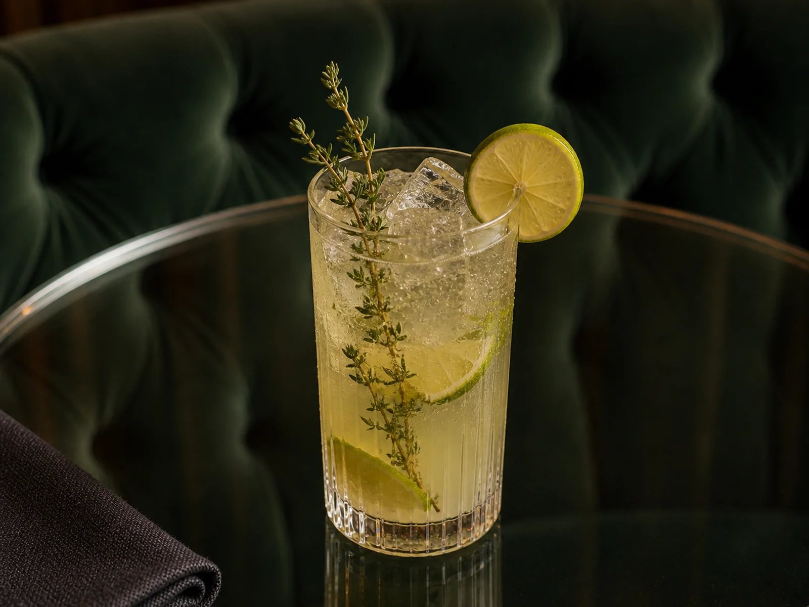 Lime Lemonade with Thyme