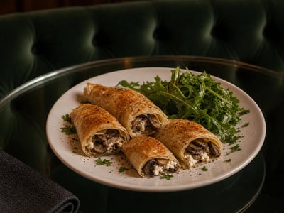Peynirli Mantarlı Rulo Börek