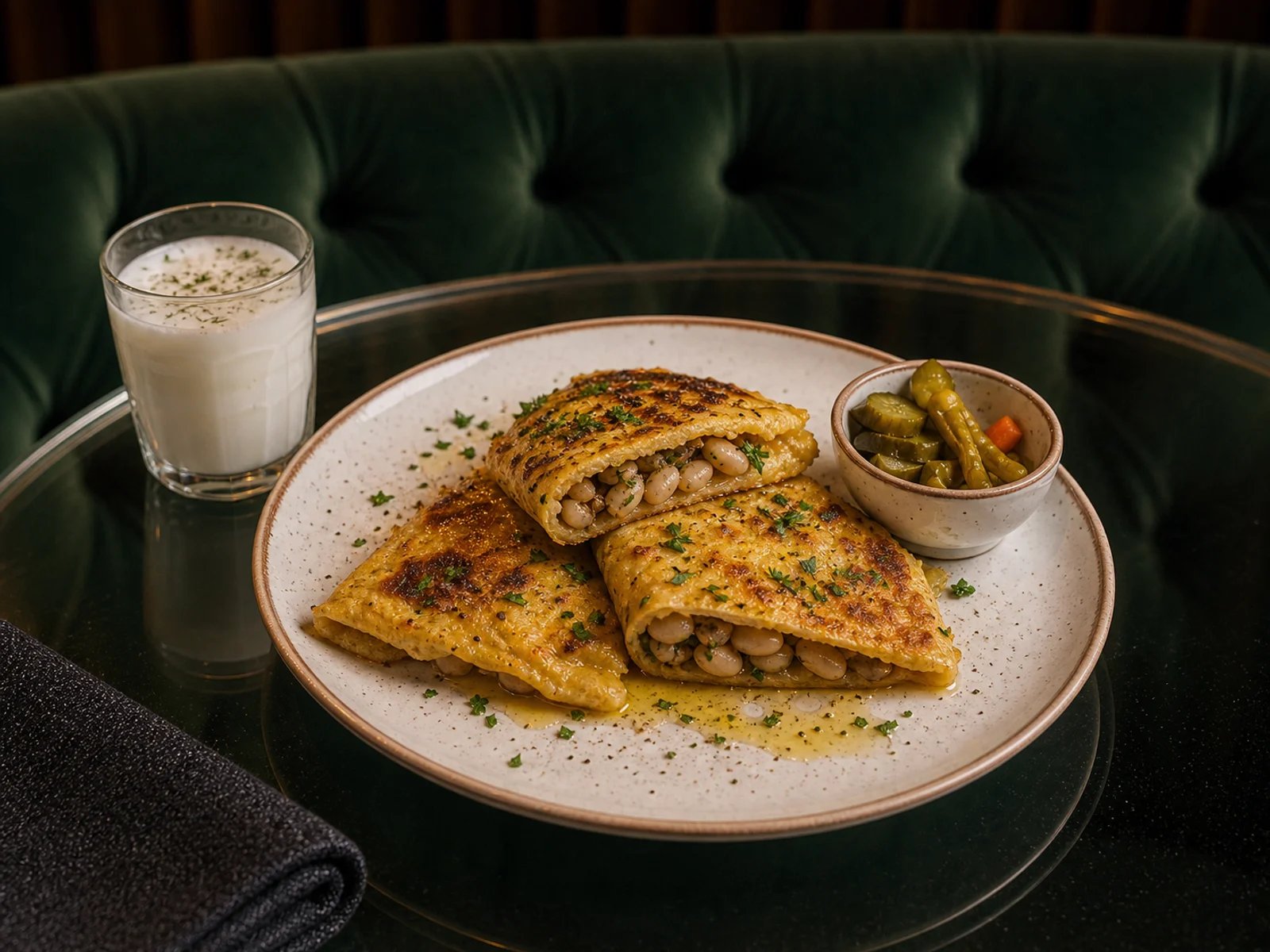 Trabzon Cornbread Wrap with Beans