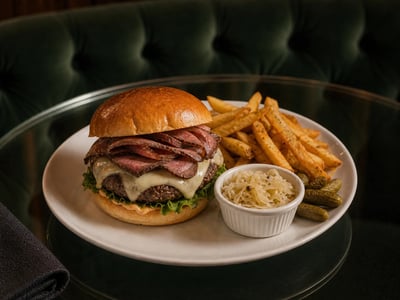 Pastrami Swiss Burger