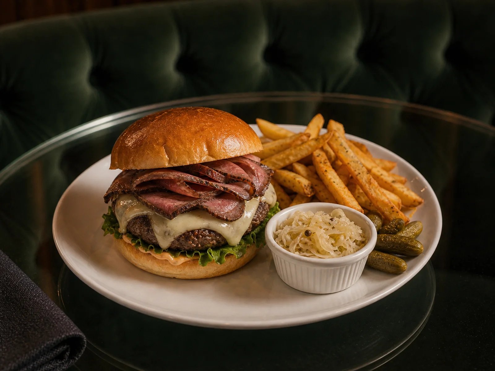 Pastrami Swiss Burger