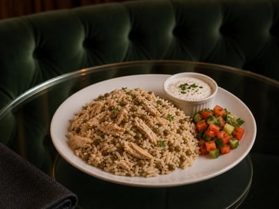 Tavuklu Yeşil Mercimek Pilavı